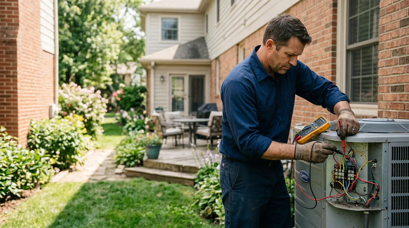 HVAC technician working near De Witt, AR